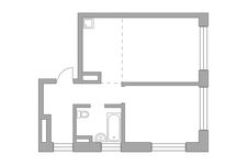 Планировка 2-комнатной квартиры, 49,18 м2