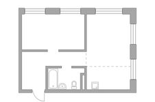 Планировка 2-комнатной квартиры, 50,44 м2