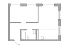 Планировка 2-комнатной квартиры, 50,2 м2