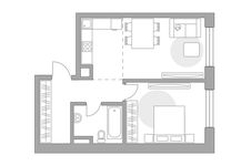 Планировка 2-комнатной квартиры, 47,52 м2