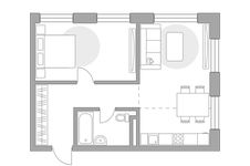 Планировка 2-комнатной квартиры, 50,34 м2