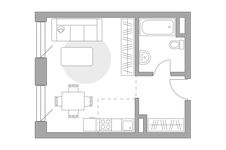 Планировка квартиры студии, 31,27 м2