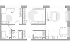 Планировка 3-комнатной квартиры, 79,11 м2