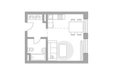 Планировка квартиры студии, 31,17 м2