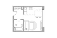 Планировка квартиры студии, 31,34 м2
