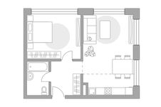 Планировка 2-комнатной квартиры, 49,82 м2
