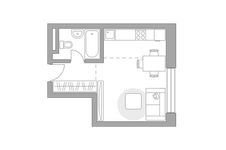 Планировка квартиры студии, 28,85 м2
