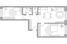 Планировка 3-комнатной квартиры, 75,93 м2