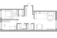 Планировка 3-комнатной квартиры, 81,55 м2
