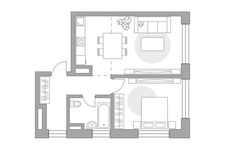 Планировка 2-комнатной квартиры, 49,18 м2