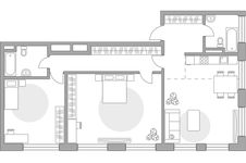 Планировка 3-комнатной квартиры, 106,72 м2