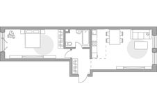 Планировка 2-комнатной квартиры, 60,66 м2