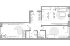 Планировка 3-комнатной квартиры, 81,8 м2