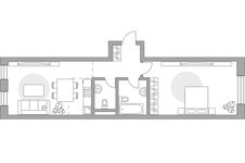 Планировка 2-комнатной квартиры, 59,13 м2