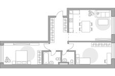 Планировка 3-комнатной квартиры, 80,99 м2