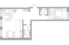 Планировка 2-комнатной квартиры, 68,2 м2