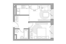 Планировка 2-комнатной квартиры, 37,34 м2