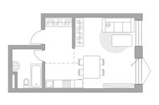 Планировка квартиры студии, 36,86 м2