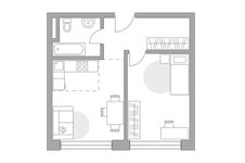 Планировка 2-комнатной квартиры, 41,73 м2