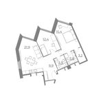 Планировка 2-комнатной квартиры, 70,55 м2
