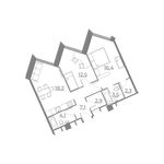 Планировка 2-комнатной квартиры, 66,9 м2