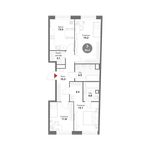 Планировка 3-комнатной квартиры, 85 м2