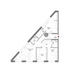 Планировка 3-комнатной квартиры, 96,9 м2