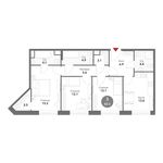Планировка 3-комнатной квартиры, 82,5 м2