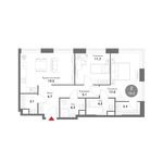 Планировка 2-комнатной квартиры, 75,2 м2