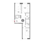 Планировка 2-комнатной квартиры, 70,9 м2
