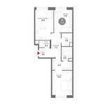 Планировка 2-комнатной квартиры, 71,9 м2