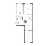 Планировка 2-комнатной квартиры, 71,7 м2