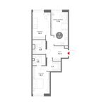 Планировка 2-комнатной квартиры, 76,2 м2
