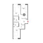 Планировка 2-комнатной квартиры, 75,8 м2