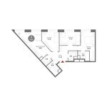 Планировка 3-комнатной квартиры, 79 м2