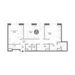 Планировка 3-комнатной квартиры, 87,5 м2
