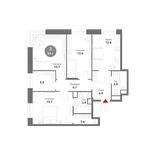 Планировка 3-комнатной квартиры, 84,1 м2