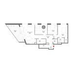 Планировка 4-комнатной квартиры, 107,1 м2