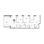 Планировка 4-комнатной квартиры, 105,7 м2
