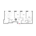 Планировка 4-комнатной квартиры, 96,1 м2