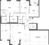 Планировка 6-комнатной квартиры, 160,3 м2