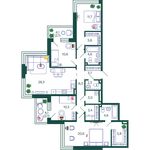 Планировка 4-комнатной квартиры, 126,9 м2