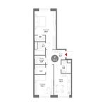 Планировка 2-комнатной квартиры, 70,8 м2