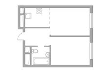 Планировка 2-комнатной квартиры, 35,5 м2