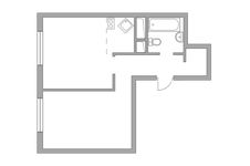 Планировка 2-комнатной квартиры, 38,1 м2