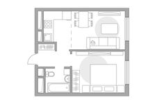 Планировка 2-комнатной квартиры, 35,48 м2