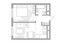 Планировка 2-комнатной квартиры, 35,48 м2