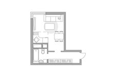 Планировка квартиры студии, 25,48 м2