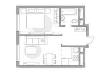 Планировка 2-комнатной квартиры, 36,94 м2
