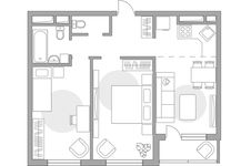 Планировка 3-комнатной квартиры, 56,48 м2